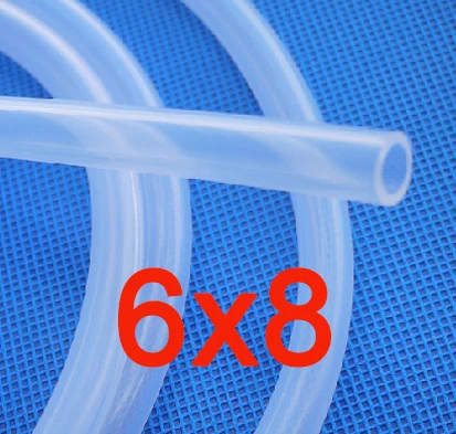 

6x8 mm Food Grade Medical Use Grade FDA Silicone Rubber Flexible Tube Hose Pipe