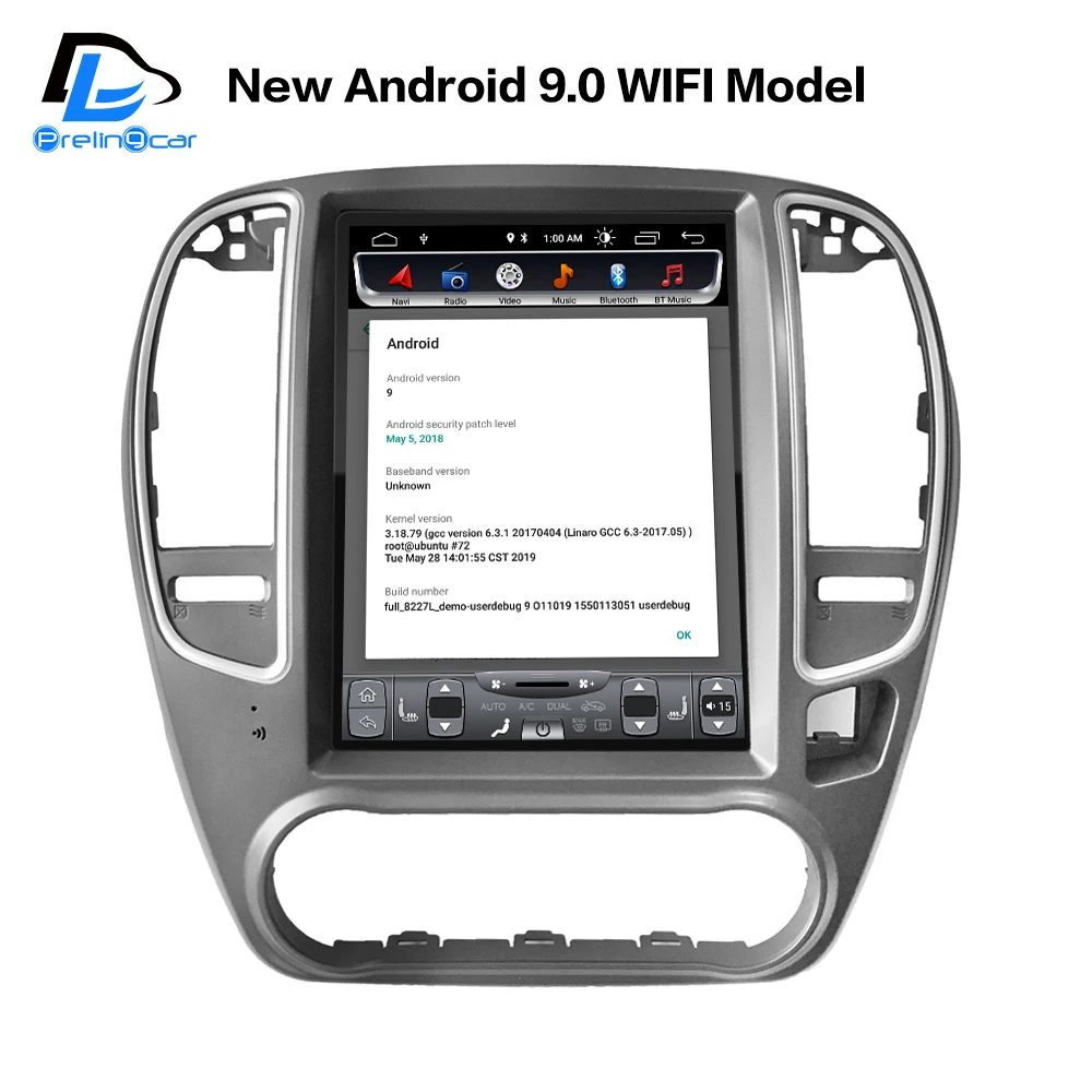  32G ROM Vertical screen android 9.0 gps multimedia radio player in dash for nissan classic Sentra S