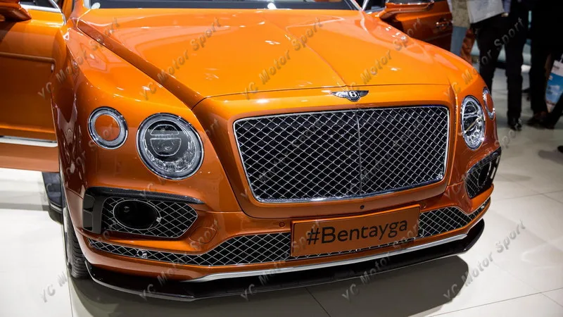 2015-2018 Bentley Bentayga Mulliner Carbon Package Style Front Bumper Air Duct Intake Addon Cover Canards CF (104)