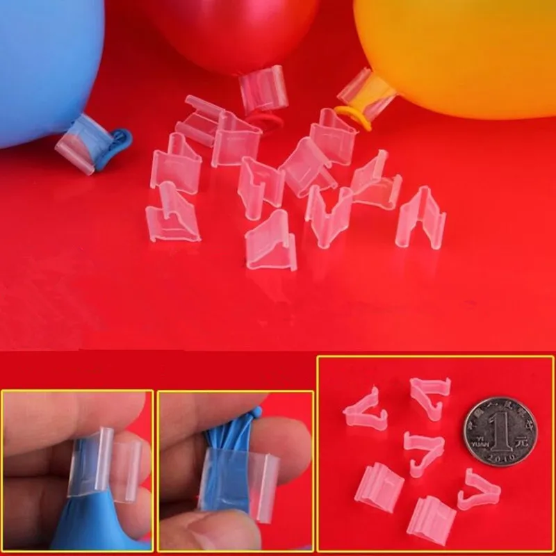 Balloon Clear V Shaped Clip Latex Balloons Sealing Clips Balloons