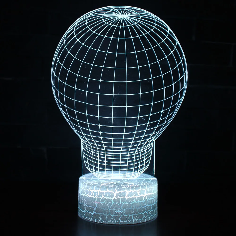 

3D LED Bulb Shape Lamp Atmosphere Night Light Table USB Lamp Switch Button Lamp Children Holiday Gifts Best Baby Sleeping Light