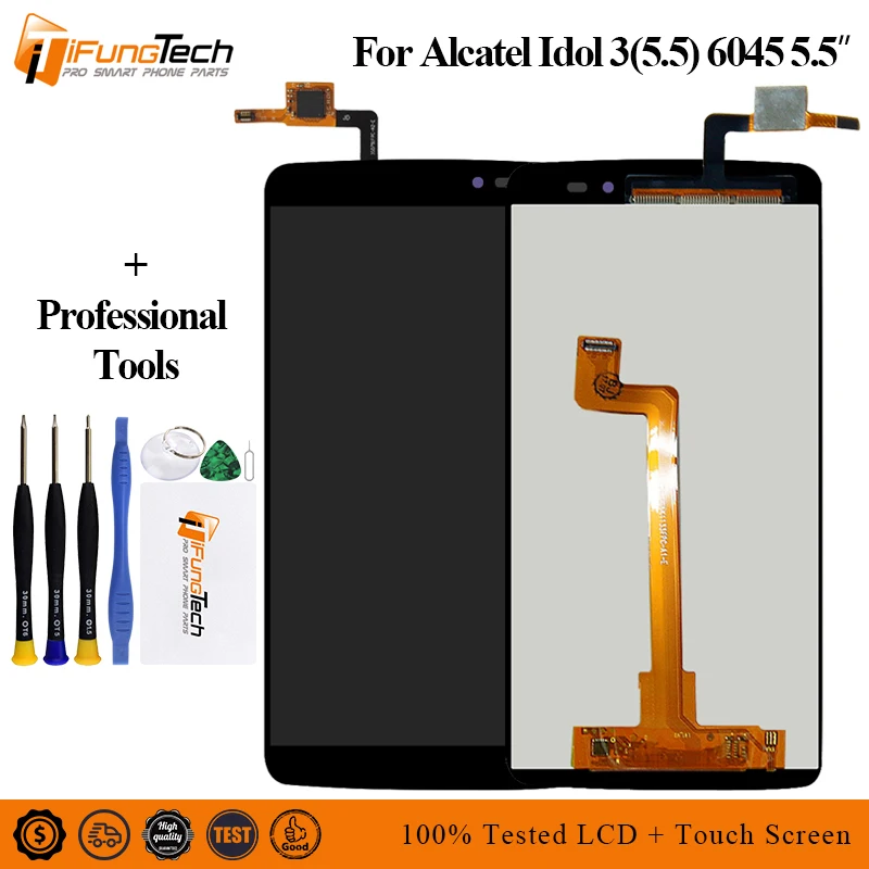 

LCD Display for Alcatel Idol 3 (4.7) inch OT6039 6039 6039K 6039Y Touch Screen Digitizer+Tools Assembly