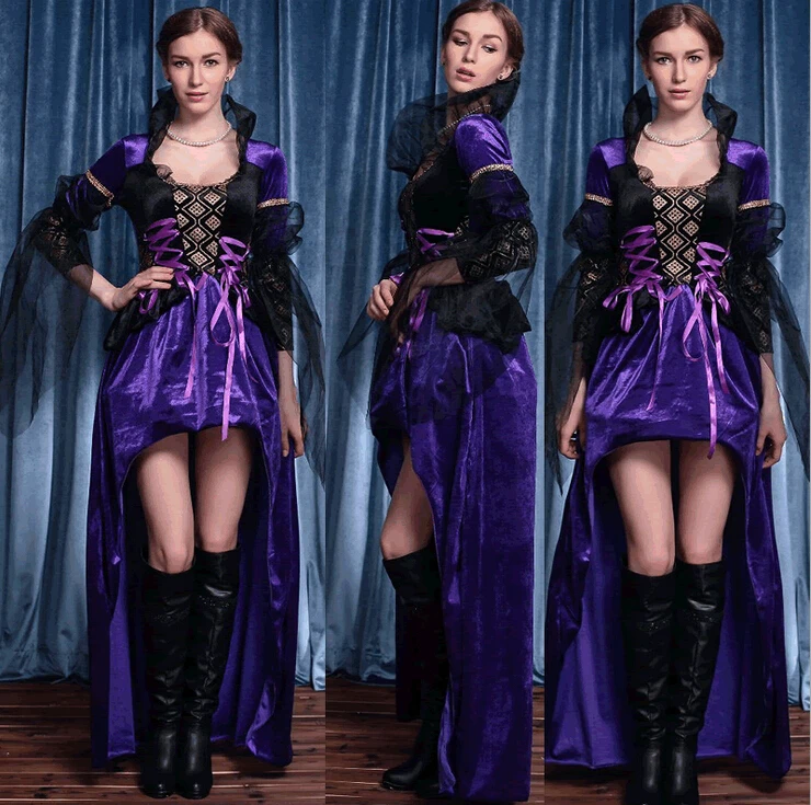 

Snow White Deluxe Evil Queen Dress Costume Fantasy Halloween Carnival Party Movie Little Red Riding Hood Witch Cosplay Costumes