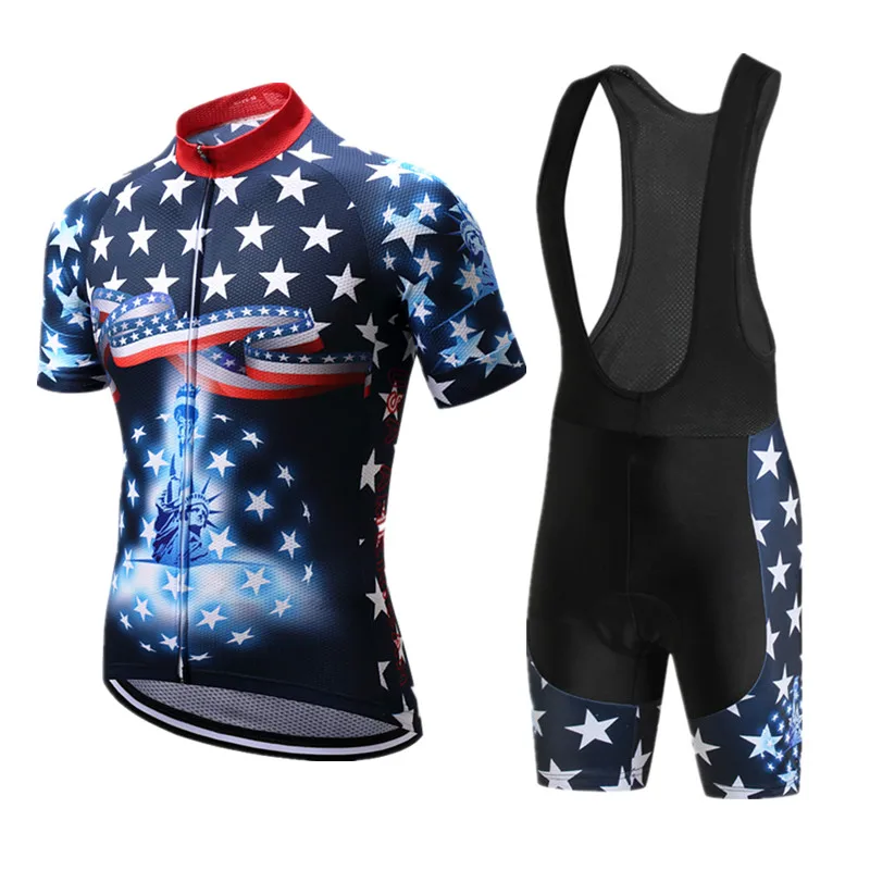 Белый Weimostar pro team США Велоспорт Джерси Набор гоночная Спортивная велосипедная Одежда для велоспорта дорожный велосипед Джерси Ropa Ciclismo - Цвет: Белый