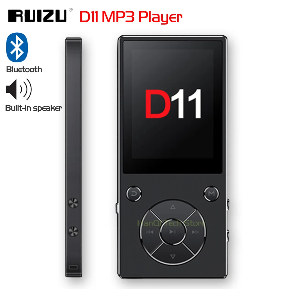 MP3 плеер RUIZU D11 с Bluetooth, музыкальный плеер 8 ГБ, металлический музыкальный плеер со встроенным динамиком, fm-радио, поддержка TF карты