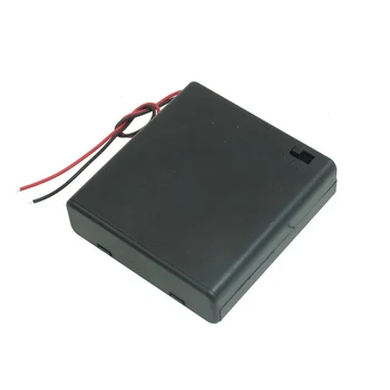 

SODIAL(R) Plastic On/Off Switch 4 x 1.5V AA Battery Case Holder w Cap Black