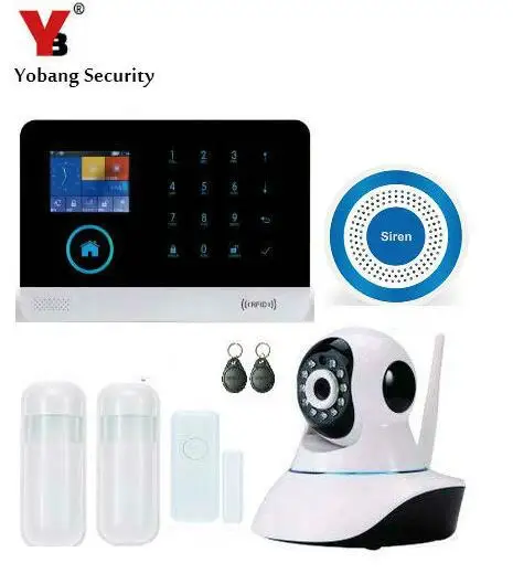 Yobang Security WCDMA/CDMA WiFi 3G Alarm Mainframe Kits Wireless Blue Siren Alarm HD Network IP Camera For Home Security цена Yobang Security WCDMA/CDMA WiFi 3G Alarm Mainframe Kits Wireless Blue Siren Alarm HD Network IP Camera For Home Security цены онлайн