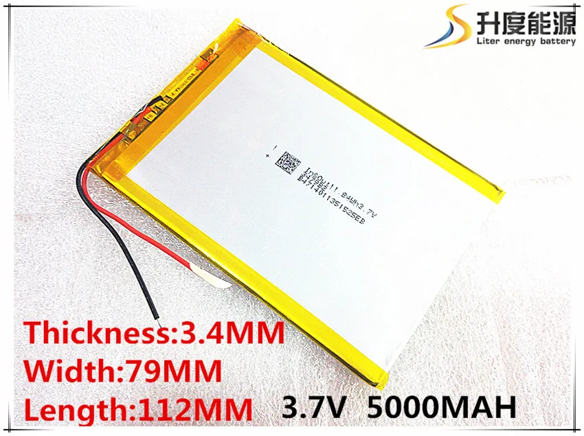 

Polymer battery 9 inches tablet battery domestic the built-in rechargeable battery 3.7V 5000 mah 3479112 free shipping