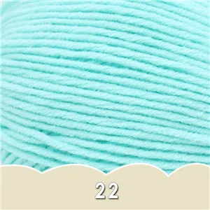 1 шар х 50 г DK Детская шерстяная пряжа 4ply чёсаный молочный хлопок ручная вязка крючком Новая пряжа - Цвет: 22