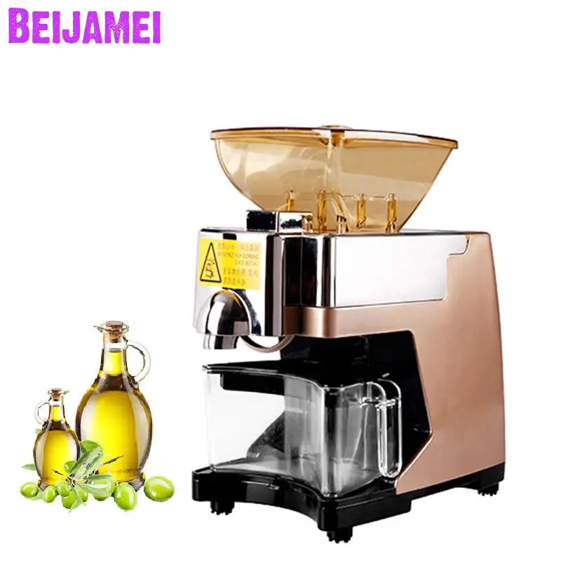 

BEIJAMEI Mini Oil pressing Machine Peanut Home Use Oil Pressers Electric sunflower seed Walnut kernel Oil Press Machine