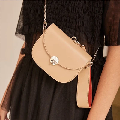 

Designer Color Matching Saddle Bags For Women Mini Chain Shoulder Crossbody Bags Lady Handbags Clutch Purse 2019