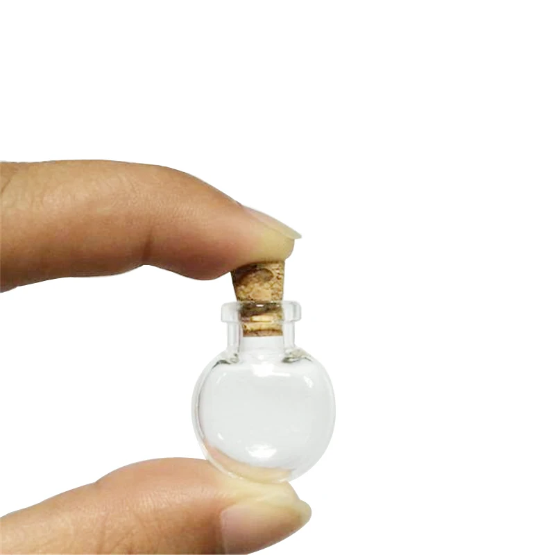 

10 pcs 20x24x6 mm Clear Transparent Empty Small Glass Bottles With Corks DIY Mini Pendants Art Jars Gifts Vials