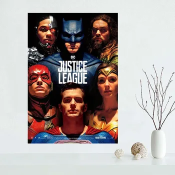 

Custom Justice League Canvas Painting Poster Home Decor Cloth Fabric Wall Art Poster 27x40cm,30x45cm,40x60cm,50x75cm,60x90cm