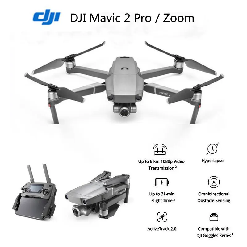 DJI Mavic Pro/Air 2/Pro/зум 8 км 1080P FPV w/3-осевому гидростабилизатору всенаправленный препятствие 4K Камера дрона с дистанционным управлением 31 мин Время полета