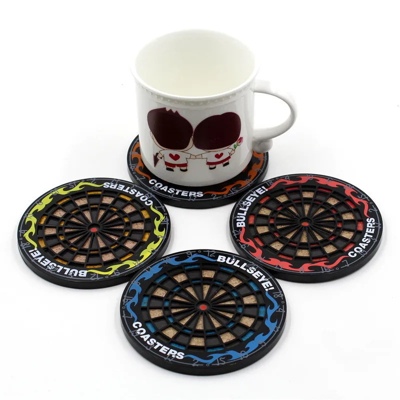 4pcs/Set Creative dart Drink Coasters Table Cup Mat Home Decor Coffee Placemat Tableware Gadgets 301-0219 | Дом и сад