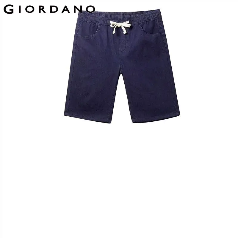 Шорты Giordano мужские летние тонкие с эластичной талией и завязками|Джинсы| |