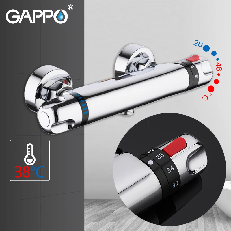 GAPPO صنبور حوض استحمام s الحمام صنبور حوض خلاط حمام الحنفيات الشلال الصنابير حمام دش ثرموستاتي مجموعة صنبور حوض استحمام