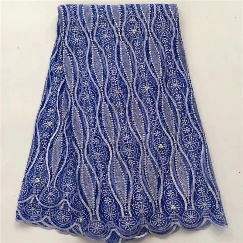 

Newest Embroidered White Color Waves and Circles Pattern Design AF302 Free Shipping Party Dress Cheap Price Tulle Lace Fabric