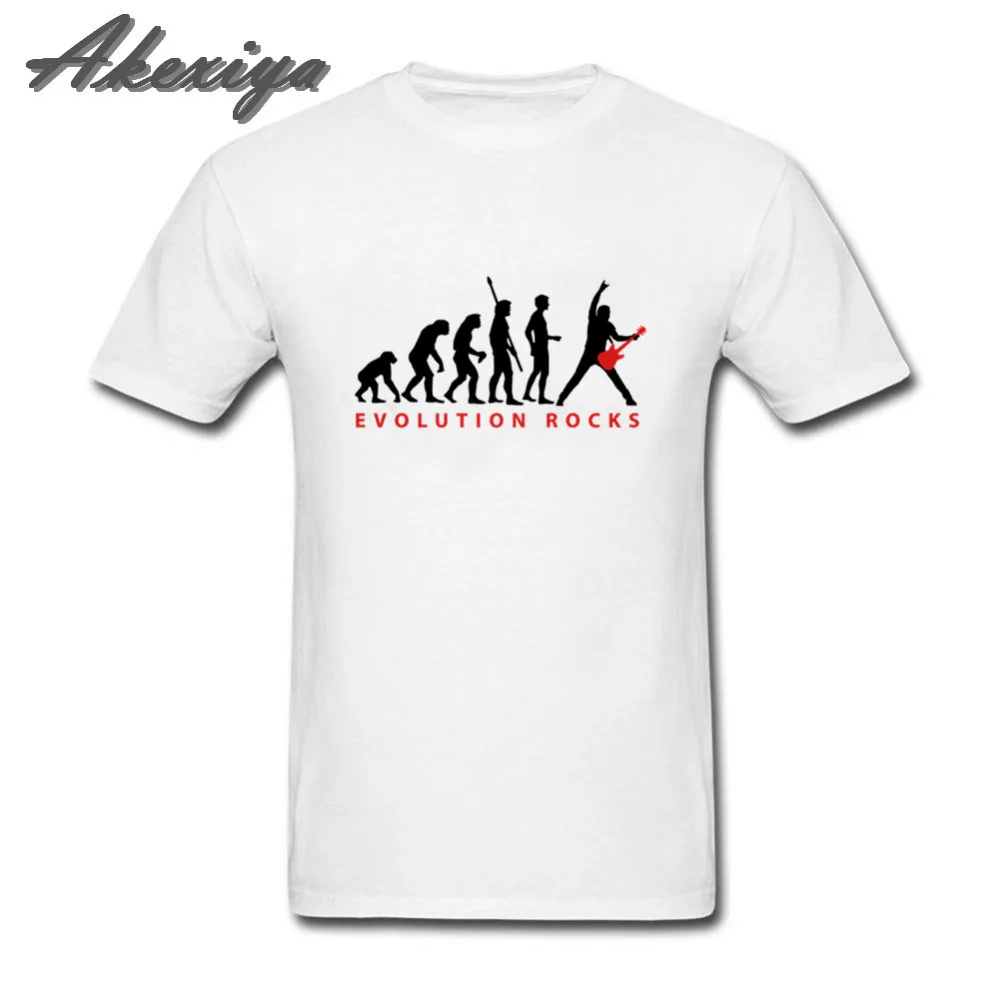 

2019 Newest Music Rock Evolution Guitar T Shirt Men Off White Tee Male Clothes Harajuku Tshirt Fashion Streetwear Anime Shirt