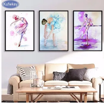 

3pcs set Diamond Embroidery, Ballet angel girl 5d diy Diamond Painting Cross Stitch,3d picture,Diamond Mosaic,wall home Decor