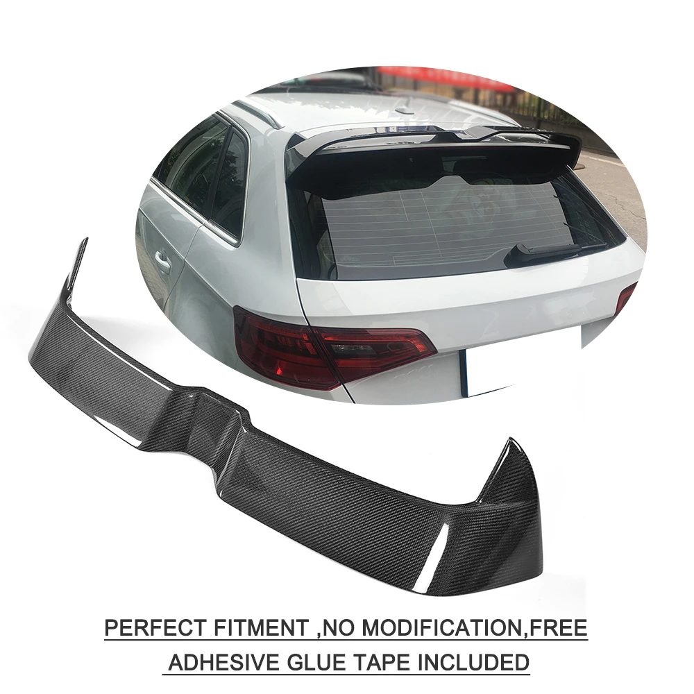  Carbon Fiber Auto Rear Roof Spoiler Lip Wing for Audi S3 RS3 Typ 8V SLINE Hatchback 4 Door 2014-201