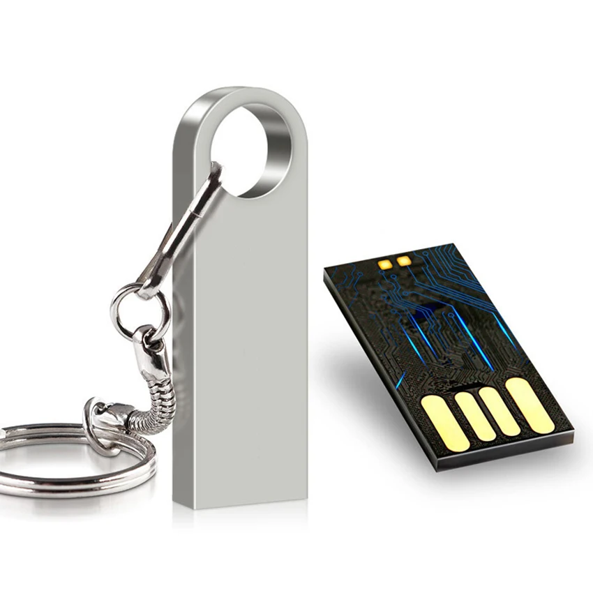 Новый USB флеш накопитель 64 ГБ 32 16 8 4 Флешка водонепроницаемый металлический