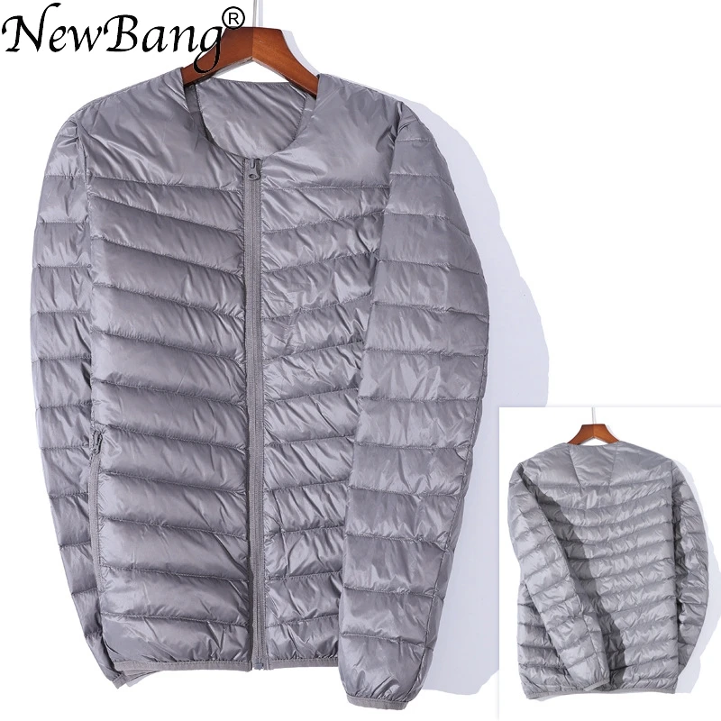 

NewBang Brand Men's Down Jacket Ultra Light Down Jacket Men Slim Windproof Portable O-Neck Lightweight Coat Warm Liner