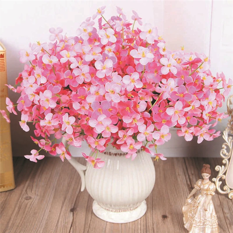 Fake Flowers 60 Heads Silk Four-leaf clover Artificial Flowers for Wedding Party DIY Supplies Home Garden Decoration Flowers Fake Flowers 60 Heads Silk Four-leaf clover Artificial Flowers for Wedding Party DIY Supplies Home Garden Decoration Flowers