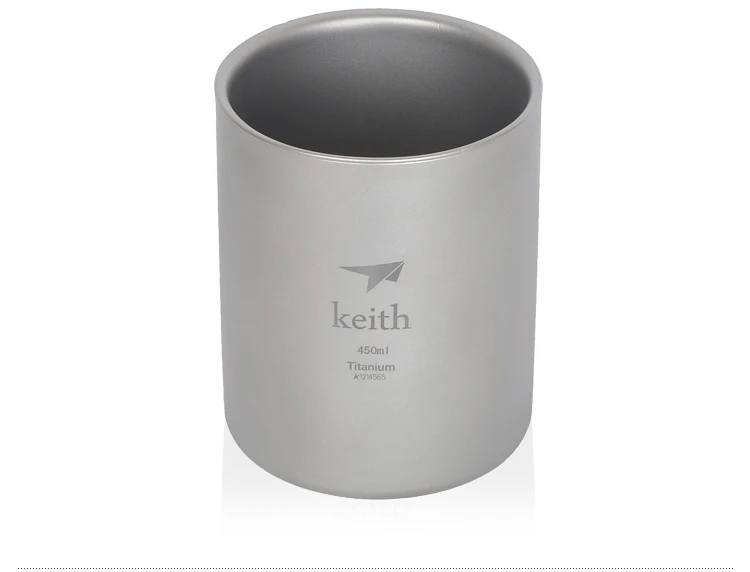 

450ml Titanium Double-wall Mug Camping Cup Outdoor Tableware  152g Ti82