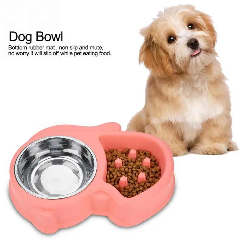 

Stainless Steel Pets Bowl Fine workmanship Dog Bowl Two bowl design For Dog cat Feeder Pet Accessories New product