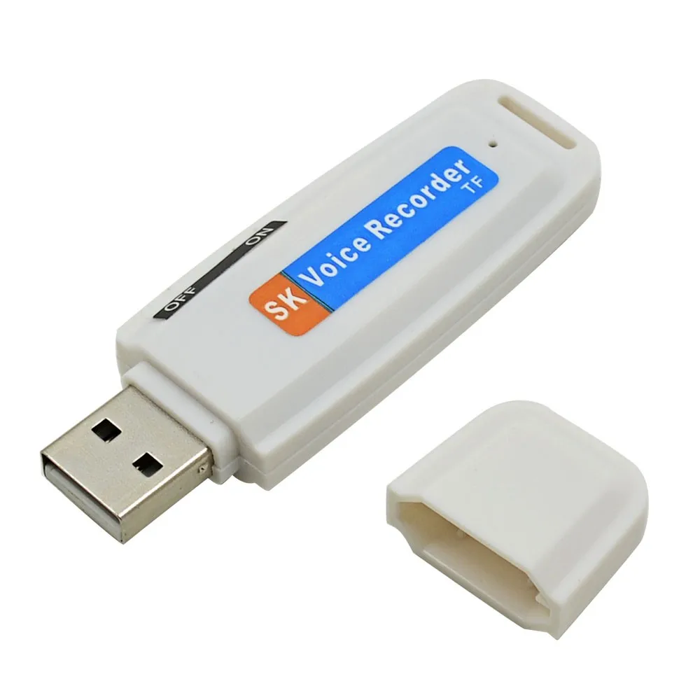 

CHIPAL Voice Recorder U-Disk Digital Audio Micro SD TF Card Slot Audio Recording Pen Mini USB Flash Drive Business Dictaphone