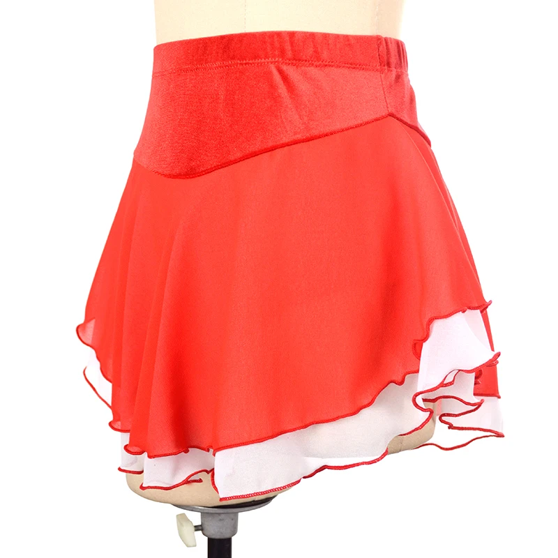 Короткая юбка для фигурного катания для девочек, детское женское платье для тренировок, индивидуальный костюм для катания на коньках, гимнастика, 6
