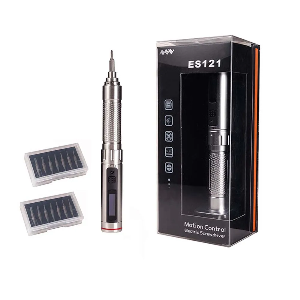 ES121  Cordless  Screwdriver Mini Precision Smart Motion Control 3 Axis Gyro OLED Screen Screwriver Bit Set ES120 Upgrade