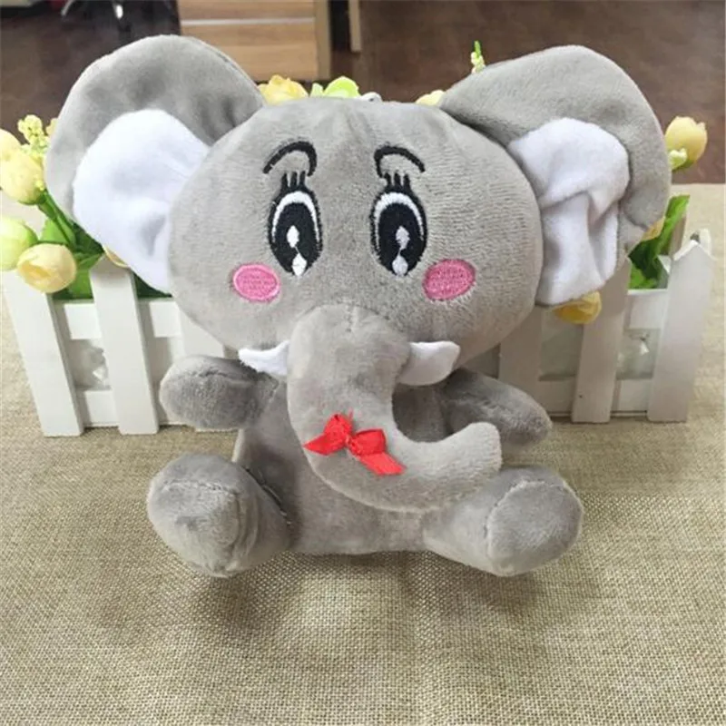 Elephant Plush Toys Mini Sitting Position Cute Animal Stuffed Small Pendant Elephants Toy Activities Gifts Girlfriend 17CM 1PCS