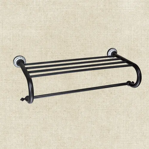 

Wall Mount Double Layers Bathroom New Brand Oil Rubbed Black Bronze Bathroom B5141 Robe Hook Towel Rack