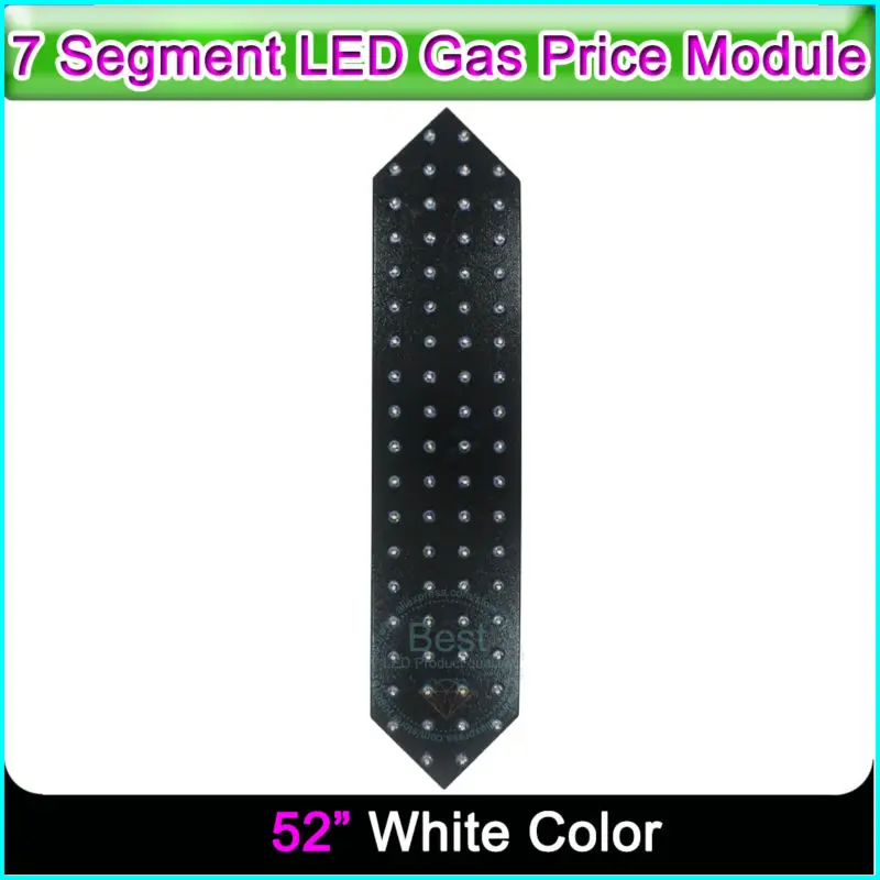 

52" White Color 7 Segment LED Display Gas Station LED Display for LED Oil Price Sign