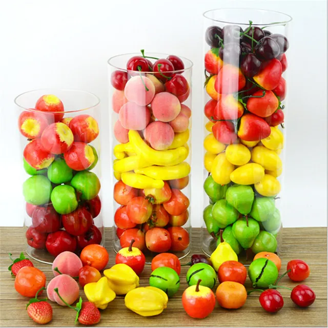 20pcs Set Miniature Fruit Kitchen Artificial Fake Pear Le 20pcs Set Miniature Fruit Kitchen Artificial Fake Pear Le Strawberry Home Decor Toy For S Gift