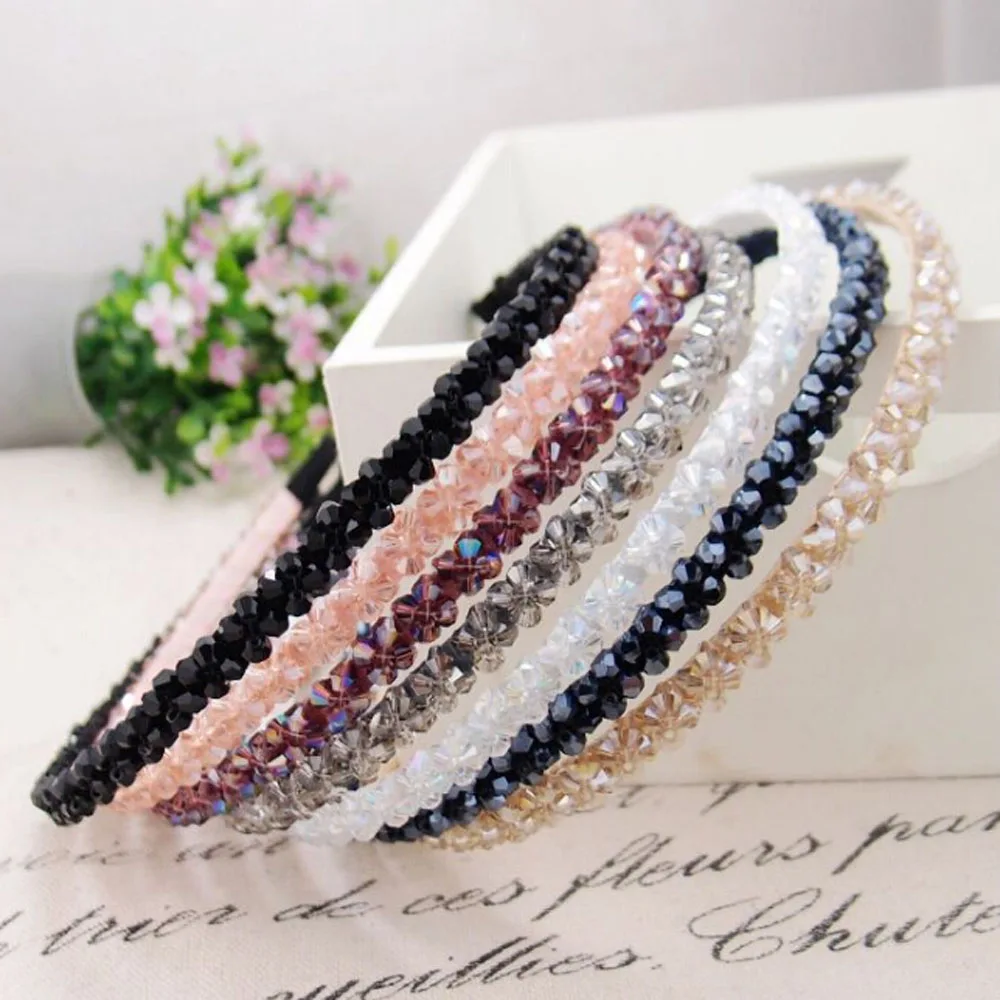 

Women Fashion Bling Headbands Tiara Lady Girl Crystal Metal Hairband Jewelry Rhinestone Hair Band Lady Hair Accessories