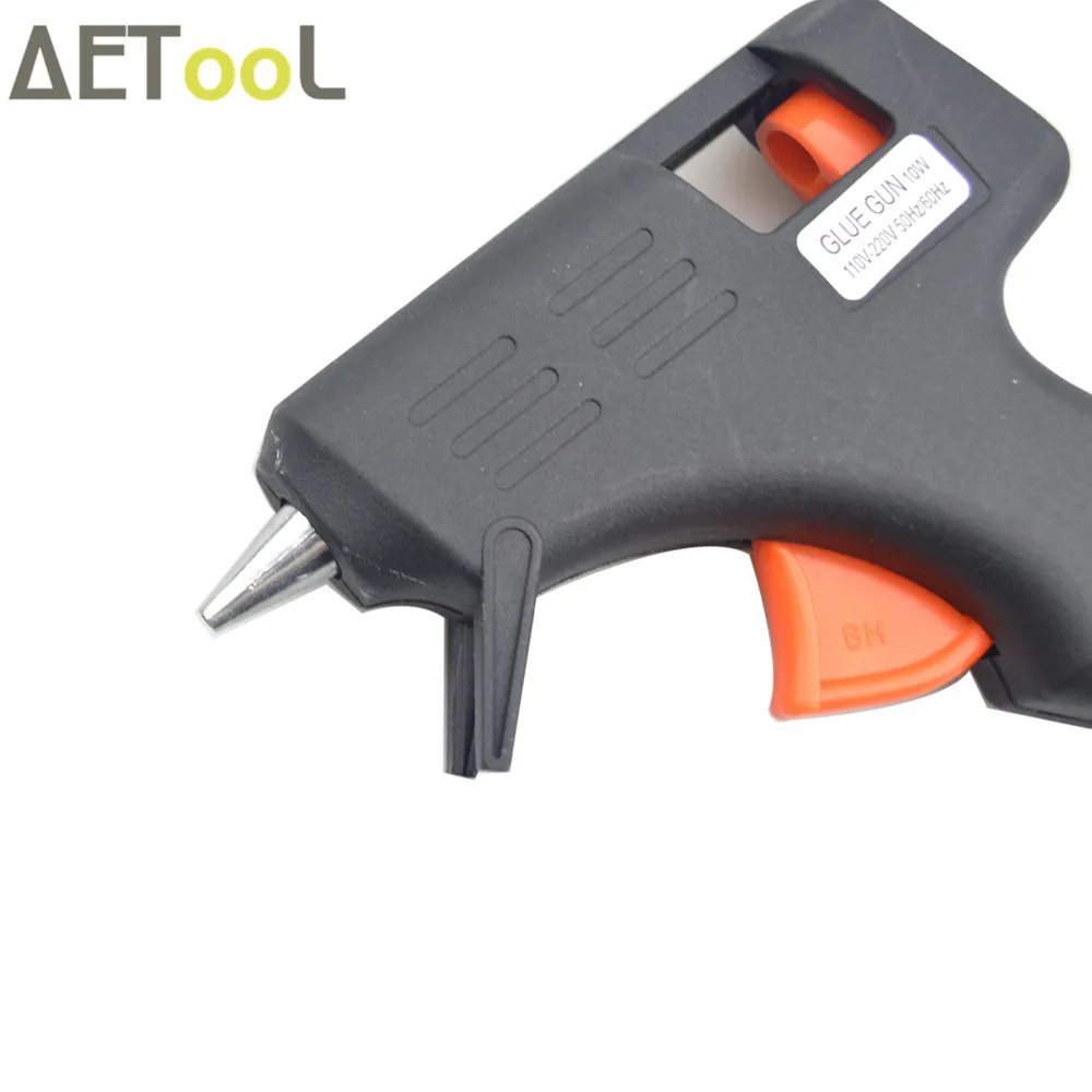 AETool 10 Вт мини черный термоклеевой пистолет термо тепловой для ремонта DIY