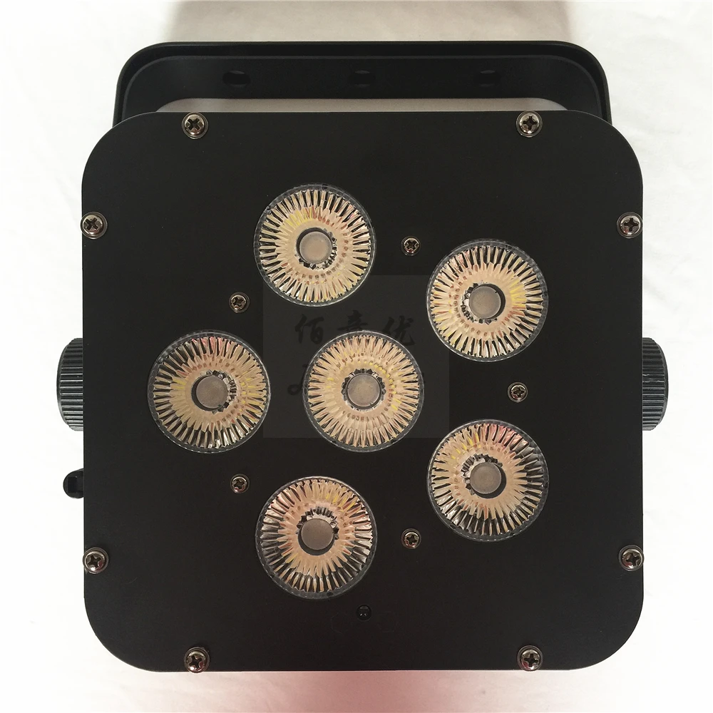 6pcs Battery Flat PAR 10