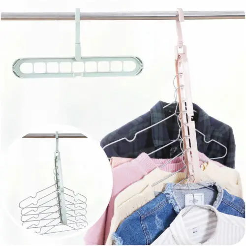 Экономия пространства пластиковая Волшебная вешалка для одежды крючок для одежды шкаф Органайзер США
