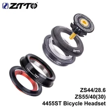 ZTTO 4455ST MTB Road Bike Headset 44mm 55mm CNC 1 1/8-1 1/2 1.5 28.6 Straight Tube Fork Internal Bicycle Parts tito titanium alloy headset mtb bicycle parts cycling 1 1 8 straight head tube convert 1 5 taper fork 1 1 8 and 1 1 2 headset