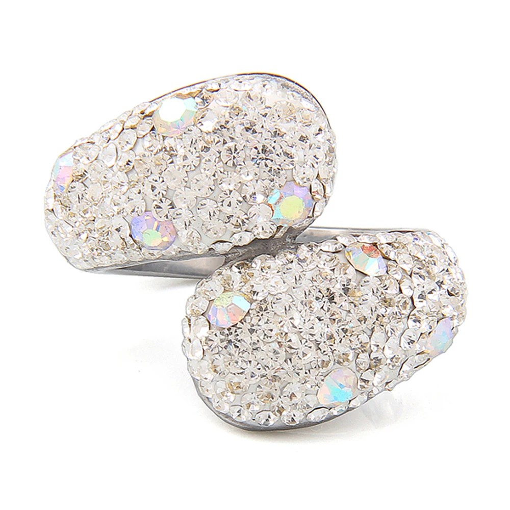 Модные ювелирные кольца из нержавеющей стали 316L со стразами|jewelry elephant|ring jewelry boxring