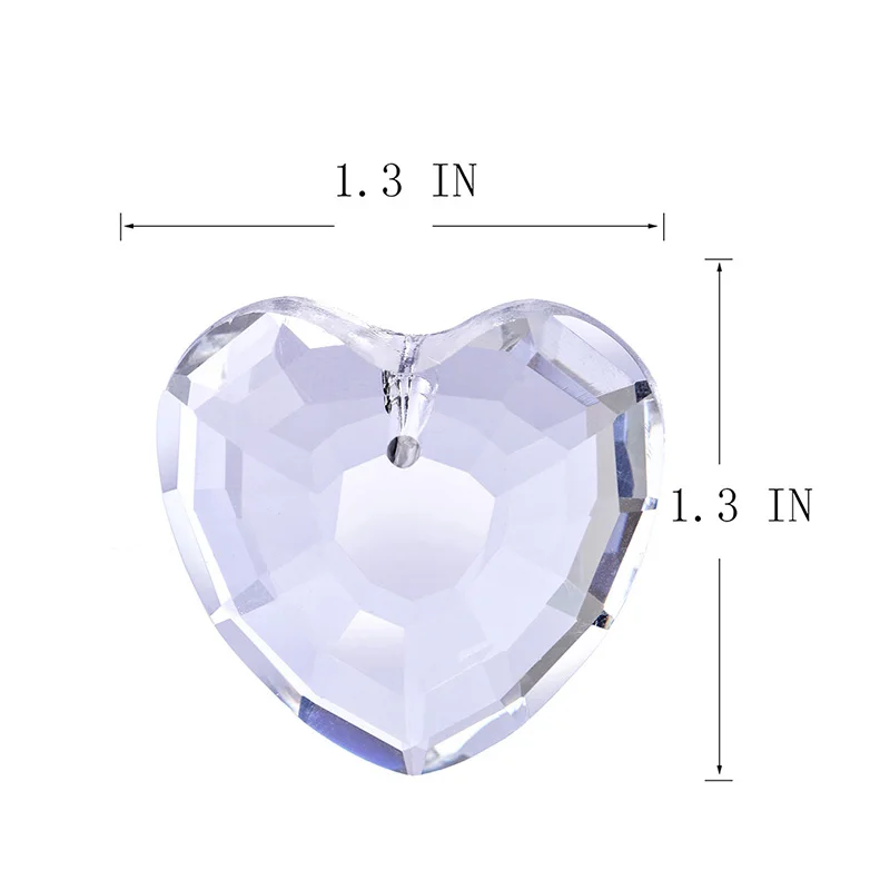 H& D 1 шт. хрустальное сердце призмы люстра окно солнцезащитный призмы часть подвесной орнамент призмы Радуга кристалл кулон домашний декор