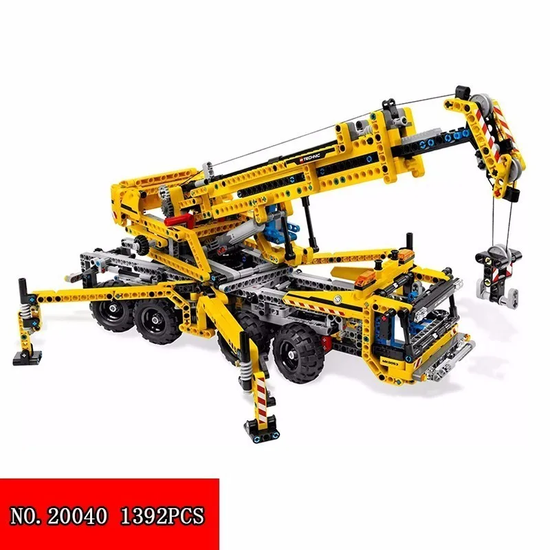 

Happy 20040 Science And Technology Mechanics Crane Spelling Insert Assembling Building Block Toys Alpinia 1392pcs Blocks