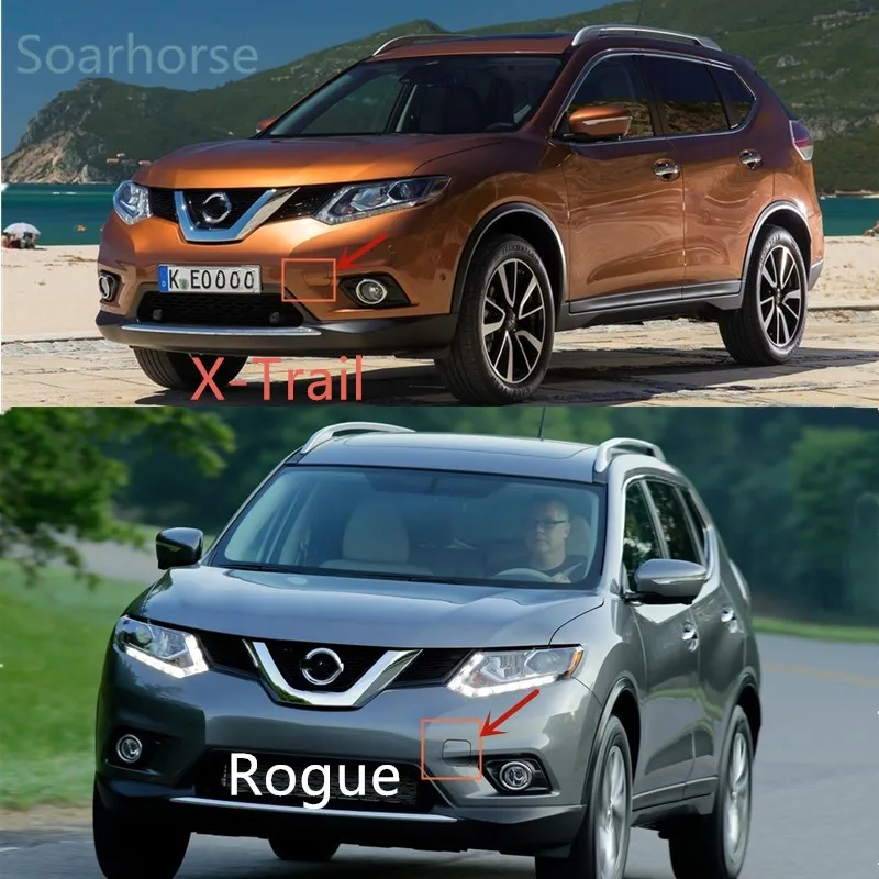 Soarhorse для Nissan X-Trail Rogue T32- передний бампер буксировочный крюк крышка доступа крышка