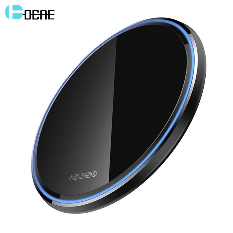 Беспроводное зарядное устройство DCAE 15 Вт Qi для iPhone 11 X XR XS 8 Samsung S10 S9 Huawei P30 Pro Xiaomi Mi 9