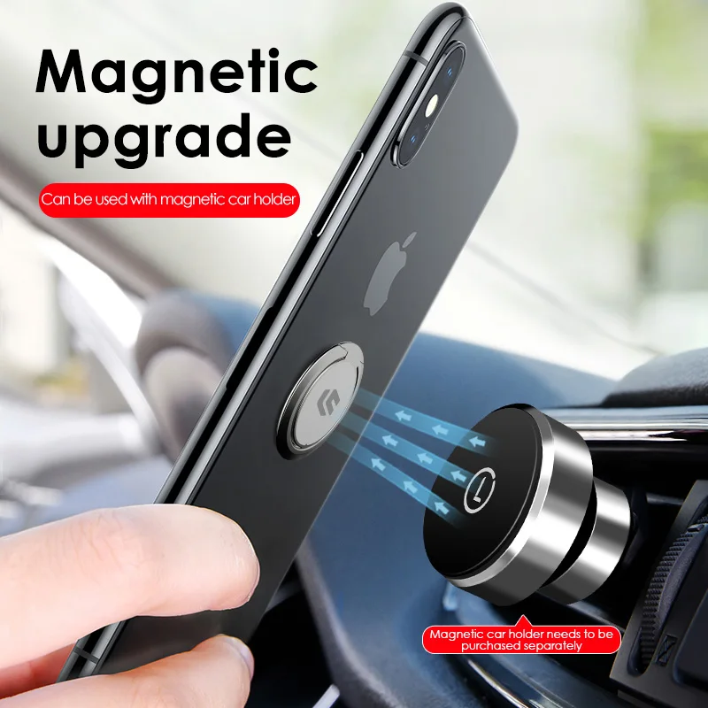 LINGCHEN Double Finger Ring Holder For iPhone Xs Max X Samsung S10 Phone Grip Finger Ring Holder Magnetic Car Mobile Cell Holder LINGCHEN Double Finger Ring Holder For iPhone Xs Max X Samsung S10 Phone Grip Finger Ring Holder Magnetic Car Mobile Cell Holder