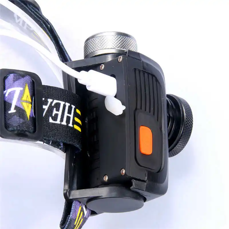 Sky Wolf Eye powerful led flashlight headlamps Rechargable lanterna led t6 Torch Bright For 18650 led flashlight head #4S10 (8)