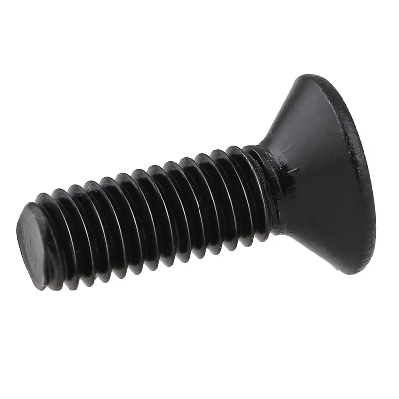 Black Hex Flat Head Socket Cap Machine Screw Countersunk Thread Metric Bolt Grade 10.9 Alloy Steel M2